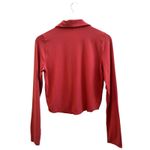 Wilfred Aritzia  Pose Collared Button Up Waist Crop Blouse Size Medium Photo 3