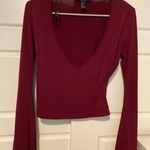 Forever 21 Maroon Wrap Crop Top Photo 1