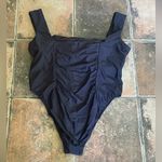 J.Crew  Navy Blue Ruched Squareneck One Piece Swim Suit Size 24 Photo 1