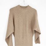 Mango Dolman Sleeve Midi Sweater Dress XS Tan Photo 4