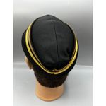 Vintage Black & Gold Striped Hat Cap Pin up military Airline Photo 3