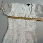 Lulus Tarabya Classic White 3D Floral Beaded Mini Dress Size Medium NWT Photo 8