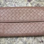 Bottega Veneta  Mauve Woven Wallet 100% Authentic Photo 0