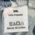 By the Sea XXL Turtles Blue Green Wide Leg Pocketed Beach Pants Photo 4