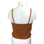 House of Harlow 1960 Brown Sleeveless Cable Knit Cami Crop Sweater Tank Top XL Photo 1