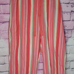 Cacique  BOLD MULTICOLORED STRIPED CROP WIDE LEG COTTON PAJAMA PANTS 18/20 Photo 0