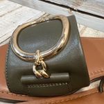 Franco Sarto  Jan Gold Ring Slide Sandals Green Leather Slip-On Flats Women's 8.5 Photo 4