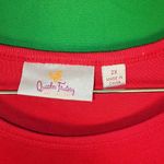 Quacker Factory  Womens Red Embellished Heart Long Sleeve Shirt 2X Valentines Day Photo 3