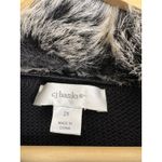 Vtg CJ Banks Womens 2X Sweater Vest Faux Fur Collar Sleeveless Snowflake Beads Black Photo 5