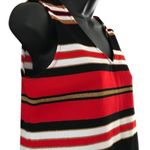 Avon Fashions Large Sleeveless Tank, White Black Red Gold Tank Top, 70s Tank Top Photo 2