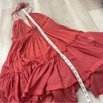 Free People  Dress halter tiered mini polka dot endless summer womens Red medium Photo 6