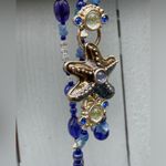 Chico's starfish necklace blue glass beads beaded double strand mermaid ocean Photo 5