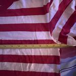 Madewell  Women’s Easy Crop Tee Murph Stripe Crimson Cropped Boxy T-Shirt Small Photo 6