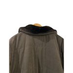 Jones New York Jacket Womens XL Gray Green Microfiber Full Zip Faux Fur Photo 5