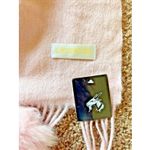 Unbranded Pink Wool/Cashmere/Fur Fringe Pom Scarf Wrap Accessory NEW NWT FLAWED Photo 5