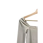 Babaton Aritzia Squareneck Longsleeve Top Cream Size S Minimalist Neutral Cute Photo 7