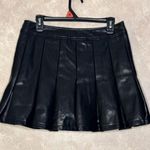 Nasty Gal  Black Pleated Faux Leather Skirt Photo 1