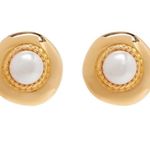 𝅺KENNETH Jay Lane Faux Pearl Gold Tone Earrings Photo 0