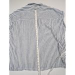 Orvis Linen Blend Womens XL Shirt Blue Striped Coastal Nautical Boat Beach Photo 11