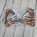 Aerie Pique Animal Print Tie Longline Triangle Bikini Top M NWT Photo 5