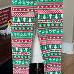 Christmas Leggings Knit Red Green Nordic Comfy Pants Womens Small Size undefined Photo 0