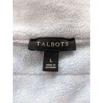 Talbots  Blue Zip-Up Fleece Jacket Size Large Blue Quilted Fleece Jacket Photo 4