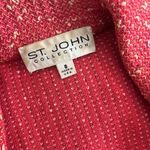 St. John Collection  Vintage Red Pink Blazer with Metallic Gold Accents Size 8 Photo 2