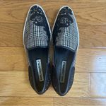 Karl Lagerfeld Paris CARLYN Plaid Slip On Sneaker Lace embroidered casual Sz 8 Photo 2