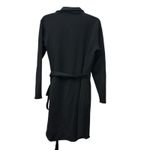 Frank & Eileen Willa Wrap Dress Womens Medium Triple Fleece Black Old Money Photo 6