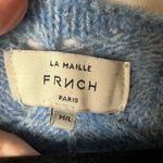 FRNCH La Maille Paris blue chunky mermaid pointelle knit women’s M/L Photo 4