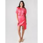 Saylor Zulu Satin Mini dress in Melon Pink Large New Womens Cocktail Photo 12