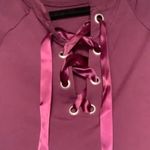 Garage  Maroon Criss-Cross Short-Sleeve Dress Photo 2