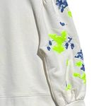 NWOT ESSENTIAL ANTWERP Women’s Danbury Sequined puff sleeve Sweatshirt Blue Photo 7