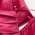 ZARA  dress maxi boho pleated satin flowy summer vacation wedding evening Photo 14