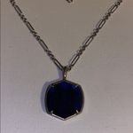 Kendra Scott  lapis blue stone hexagon shape long necklace Photo 1