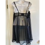 Cacique Lingerie Size 22/24 Sheer Mesh Camisole Nightie Gown Black Photo 2