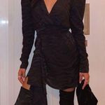 Ronny kobo Lilian Jacquard Zebra Mini Dress Black Photo 0