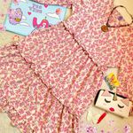 Women’s handmade spring floral print midi Dress Multi Size L Photo 0