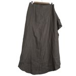 Bondi Born Taupe Midi Wrap Skirt Japanese Linen Size M Photo 2