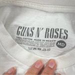 guns n' roses  White Womens Graphic Band Tee L Short Sleeve Photo 2