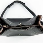 Kate Spade Large Marti Leather Convertible Bucket Bag Purse Black Photo 9