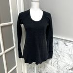 Lululemon Open Your Heart Long Sleeve Black Heather Gray Size 8 or 10 Photo 2
