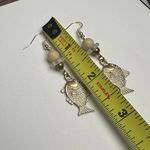 The Limited  Fish Charm Beaded Dangle Drop Pierced Earrings Gold Tone Photo 1