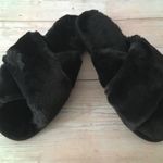 Plush Slippers, Size 7/8 Black Photo 3