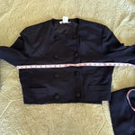 Vintage luxury suit set / tuxedo style George’s Rech strapless dress w/ jacket Black Photo 7