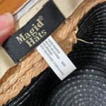 Magid hat fedora 100% paper natural black‎ fringe edge Tan Photo 5