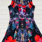 Nicole Miller  Women's Size S Sleeveless Fit Flare Dress Bold Floral Print Photo 8