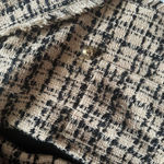 Kate Spade Women's  Beige & Black Plaid Gold Button Blazer Size 6 Photo 5