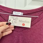 NWT Miselon Short Shirt Dress Womens Large Red Tie Scrunch Bottom Photo 1