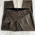Alfani  Pants Gold Metallic Stretch Skinny 24W Cocktail Party Holiday Glam Chic Photo 12